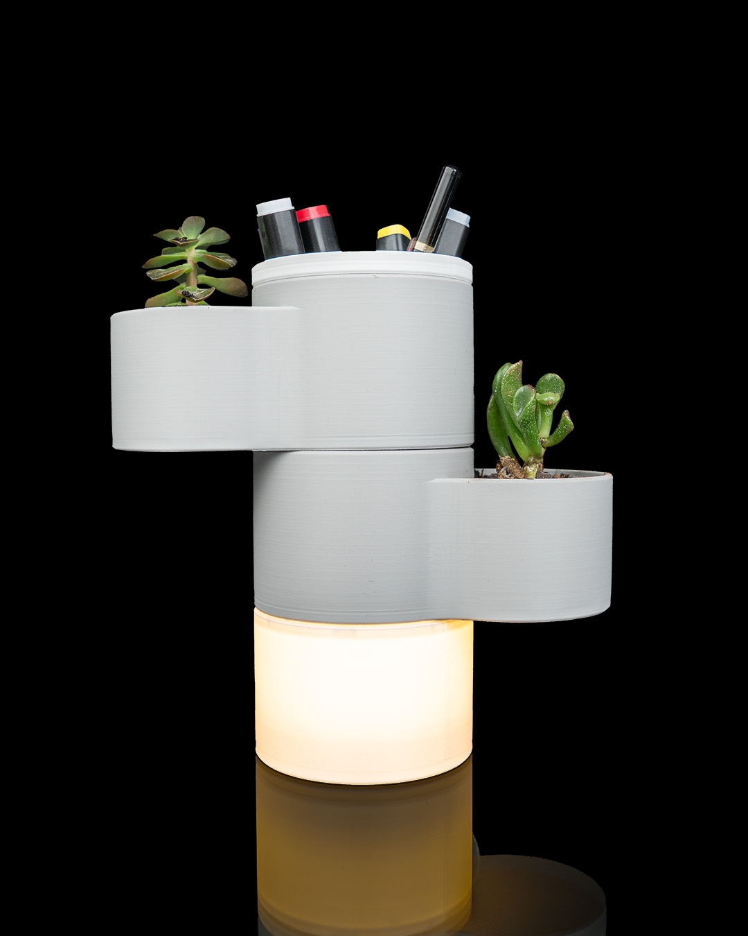 Living Stack Table Lamp And Organizer